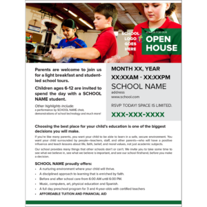 OCS – Open House Flyer B – single sided