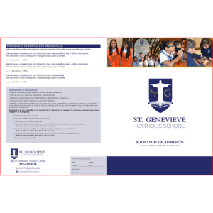 St. Genevieve – Enrollment Application – Spanish