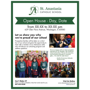 St. Anastasia Open House Flyer