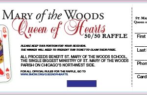 SMOW Queen of Hearts Raffle Ticket 8.5 x 3.5